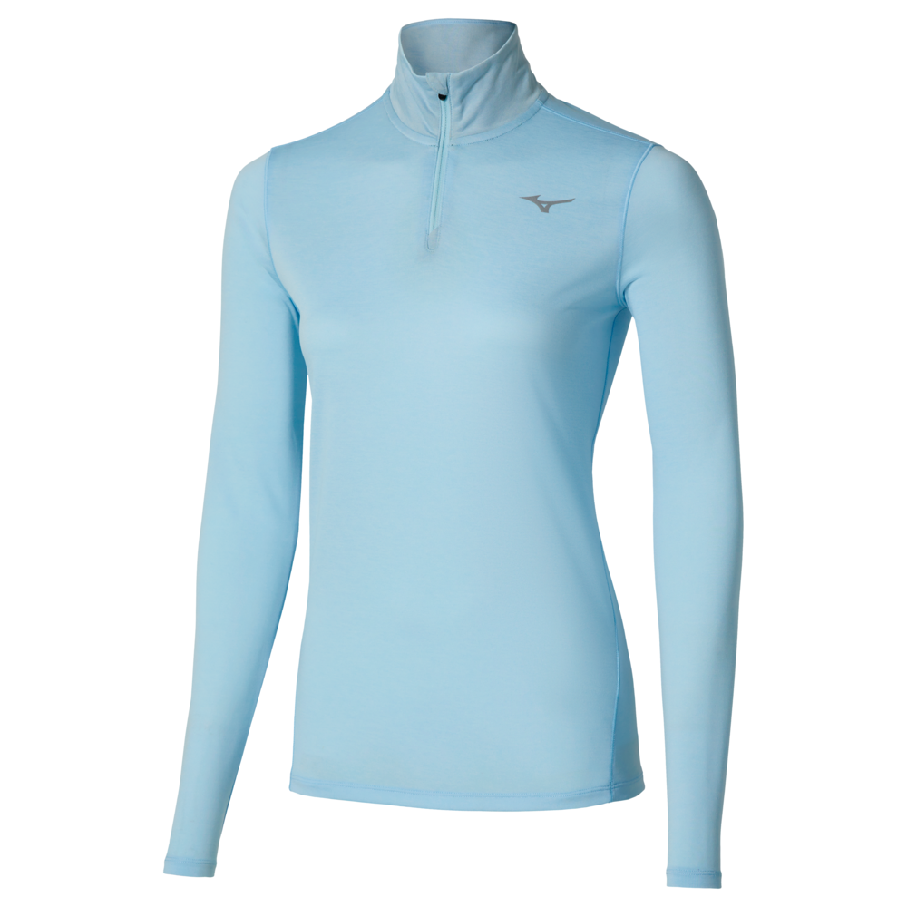 Mizuno Core Impulse Half Zip Long Sleeve Tee Nantucket Breeze Femme TailleM